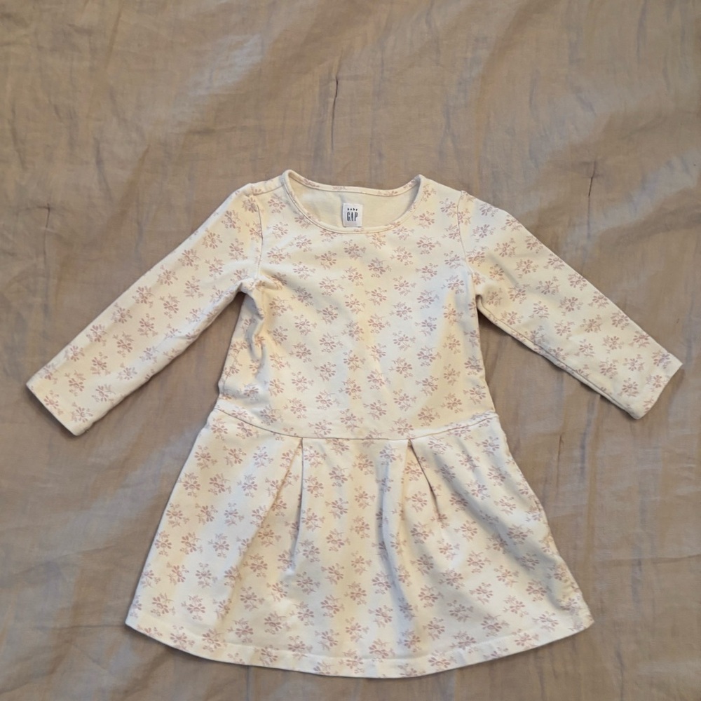 Baby GAP Cream Floral Kids Dress / Size 3 Years